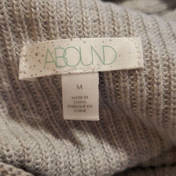 Abound Womens Ribbed Mock Neck Slit Midi Sweater Dress Grey Size Medium NWOT - Picture 6 of 7